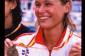 LEN European LC Championship 1997100 Fly, WomenMette Jacobsen, DEN, 1st