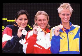 LEN European LC Championships 1997100 Fly, WomenMartina Moravcova, SVK, 2ndMette Jacobsen, DEN, 1stJohanna Sjoberg, SWE, 3rd