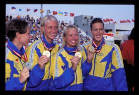 LEN European LC Championships 19994x100 Medley Relay, WomenSWE, 1st