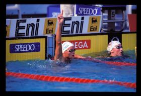 LEN European LC Championships 199950 Free, Women Inge DeBruijn, NED