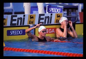 LEN European LC Championships 199950 Free, Women Inge DeBruijn, NED