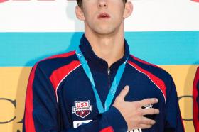 2005 FINA World LC Championships4x100 Free Relay Medallists, MenUnited States, 1st, USAMichael Phelps, USA