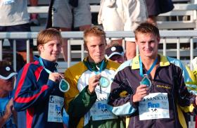 2005 FINA World LC Championships50 Fly Medallists, MenIan Crocker, 2nd, USARoland Schoeman, 1st, RSASergiy Breus, 3rd, UKR