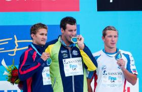 2005 FINA World LC Championships800 Free, MenLarsen Jensen, 2nd, USAGrant Hackett, 1st, AUSYuri Prilukov, 3rd, RUSWorld Record