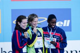 2005 FINA World LC Championships100 Free Medallists, WomenNatalie Coughlin, 2nd, USAJodie Henry, 1st, AUSMalia Metella, 2nd, FRA