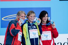 2005 FINA World LC Championships200 Breast, WomenAnne Poleska, 2nd, GERLiesel Jones, 1st, AUSMirna Jukic, 3rd, AUTWorld Record