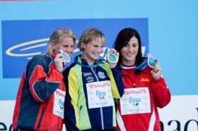 2005 FINA World LC Championships200 Breast, WomenAnne Poleska, 2nd, GERLiesel Jones, 1st, AUSMirna Jukic, 3rd, AUTWorld Record