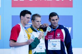 2005 FINA World LC Championships50 Free Medallists, MenDuje Draganja, 2nd, CRORoland Schoeman, 1st, RSABartosz Kizierowski, 3rd, POL
