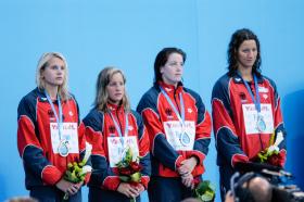 2005 FINA World LC Championships4x100 Medley Relay Medallists, WomenDaniela Gotz, GERAnnika Mehlhorn, GERSarah Poewe, GERAntje Buschschulte, GER